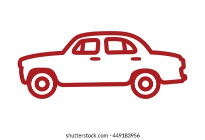 Car vector outline icon