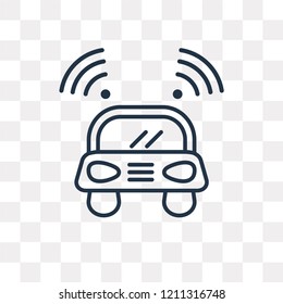 Car vector outline icon isolated on transparent background, high quality linear Car transparency concept can be used web and mobile