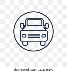 Car vector outline icon isolated on transparent background, high quality linear Car transparency concept can be used web and mobile