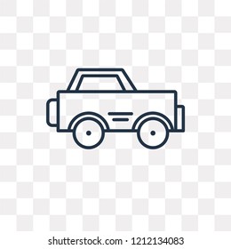 Car vector outline icon isolated on transparent background, high quality linear Car transparency concept can be used web and mobile