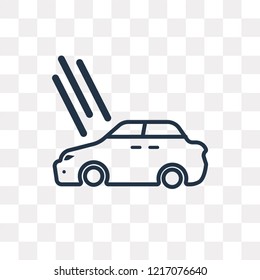 Car vector outline icon isolated on transparent background, high quality linear Car transparency concept can be used web and mobile