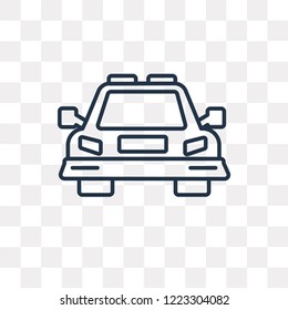 Car vector outline icon isolated on transparent background, high quality linear Car transparency concept can be used web and mobile
