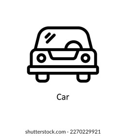 Iconos de contorno del vector del coche. Material gráfico simple