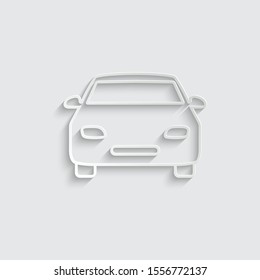  Car  - vector paper icon