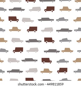  Car vector pattern. Seamless background with cars