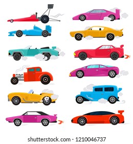 Car vector retro luxury auto transport racing
