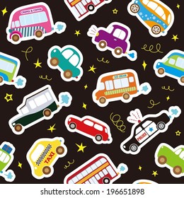 Car Vector Seamless Pattern