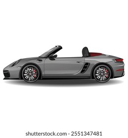 Car vector, Car side view vector illustration 