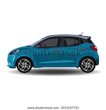 Car vector, Car side view vector illustration 