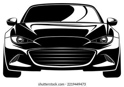 car vector, silhouette vector, isolated illustration abstract pattern on white background