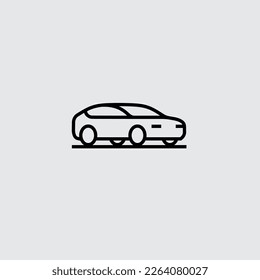 Car Vector Simple Line Icon