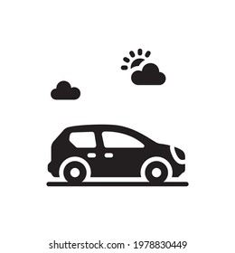 Car vector Solid  icon style illustration. EPS 10 File