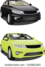 Car vector template on white background