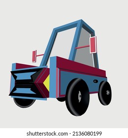 Car vector template on white background. Vector illustration.
. Mini and cartoon car.