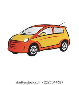 Car vector template on white background