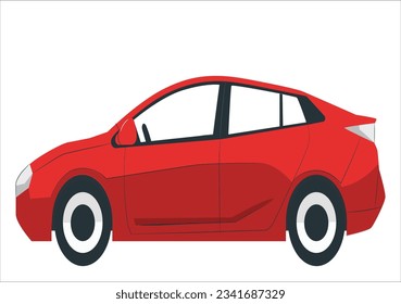 Car vector template on white background. Business sedan isolated. Vehicle branding mockup. side view. All elements in the groups on separate layers. 2242