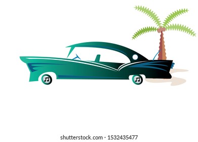 Car vector template with white background