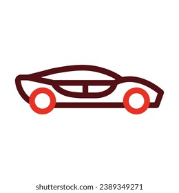Car Vector Thick Line Two Color Icons For Personal And Commercial Use.
