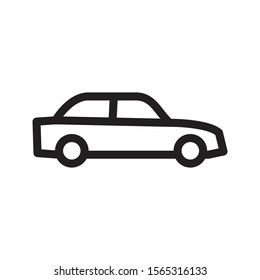 car vector thin line icon 