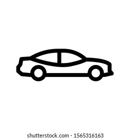 car vector thin line icon 