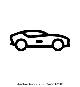 Car Vector Thin Line Icon Stock Vector (Royalty Free) 1565316184 ...