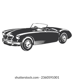 Voiture Image Vectorielle. Transport. Illustration rétro et art vectoriel. Illustration vintage, signe, symbole et art vectoriel.