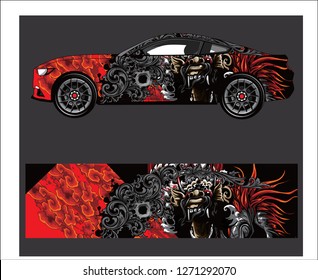 Car And Vehicle 
abstract barong banyuwangi graphic kit background for wrap and vinyl sticker