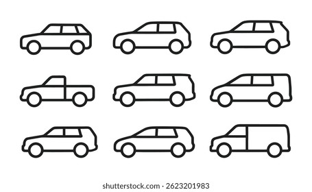 Veículo automóvel em estilo esboço vetor ilustração arte