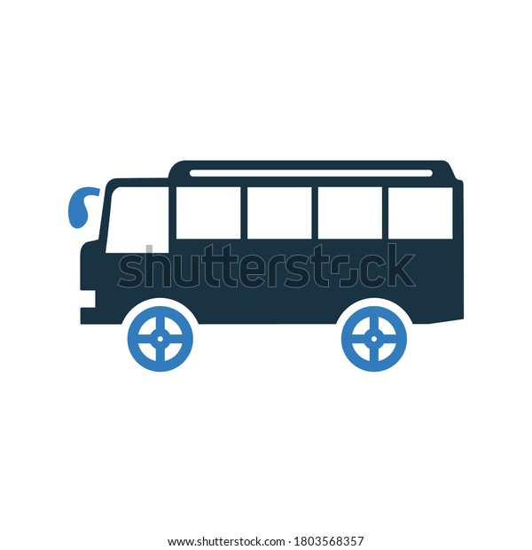 Car, vehicle, bus icon. Simple vector on\
isolated white background