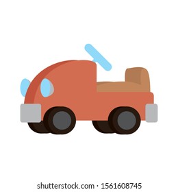 car vehicle cute baby toy vector illustration design