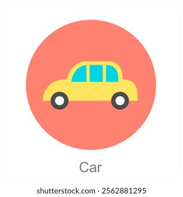 Car and vehicle icon concept