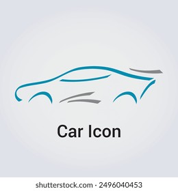 Car Vehicle Icon Illustration Drawing Vector - Dynamic silhouette - Isolated - Modern Design