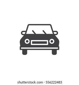 Car, vehicle icon vector, filled flat sign, solid pictogram isolated on white. Symbol, logo illustration