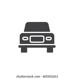 Car, vehicle icon vector, filled flat sign, solid pictogram isolated on white. Symbol, logo illustration. Pixel perfect