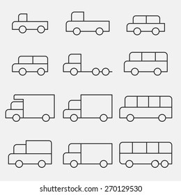 Car vehicle icons