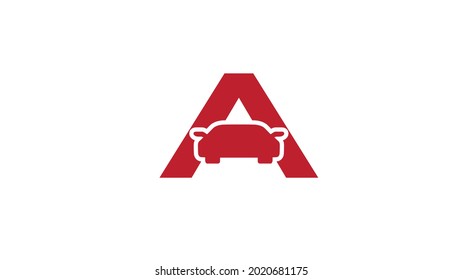 Car vehicle letter A logo vector design symbol