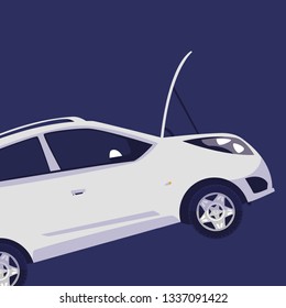 car vehicle sedan open bumper