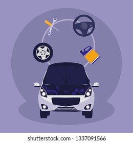 car vehicle sedan open bumper