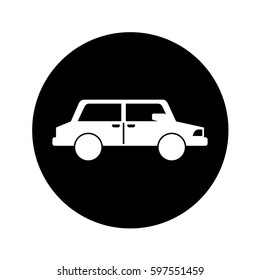 car vehicle silhouette icon vector illustration design