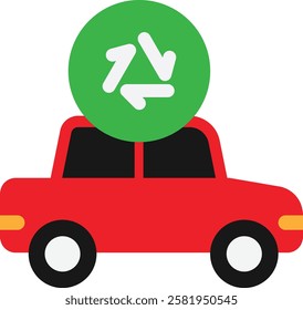 Car Vehicle Transport Icon Vector Flat Illustration