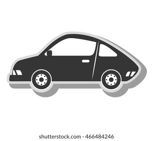 car vehicle transport, isolated flat icon design