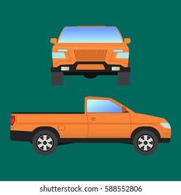 Car vehicle transport type design travel race model sign technology style and generic automobile contemporary kid toy flat vector illustration isolated icon.