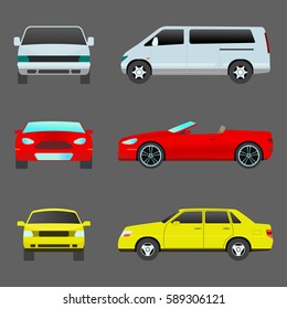 Car vehicle transport type design travel race model sign technology style and generic automobile contemporary kid toy flat vector illustration isolated icon.