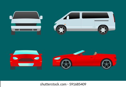 Car vehicle transport type design travel race model sign technology style and generic automobile contemporary kid toy flat vector illustration isolated icon.