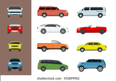 Car vehicle transport type design travel race model sign technology style and generic automobile contemporary kid toy flat vector illustration isolated icon.