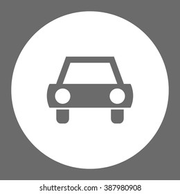 Car vehicle. Vector icon grey and white
