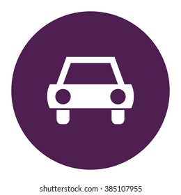 Car vehicle. Vector icon purple 