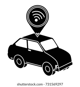 car vehicle with wifi signal