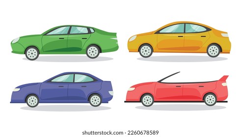 car vehicles transport in flat style vector illustration