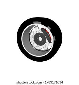 logotipo de ilustración de icono Velg de coche 